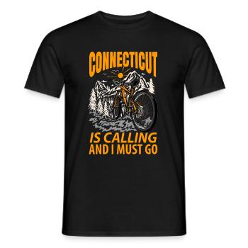 Connecticut Travel Gift - Men's T-Shirt - black - Front - AI Model Male 178 light (178cm)
