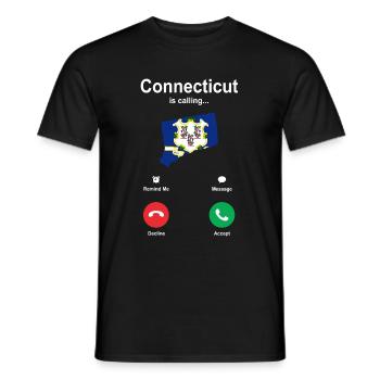 Connecticut Travel Gift - Men's T-Shirt - black - Front - AI Model Male 178 light (178cm)