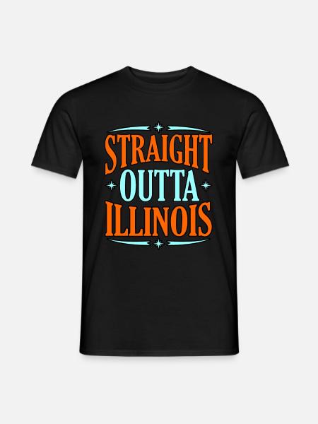 Reisen Illinois Geschenk - Männer T-Shirt - Schwarz