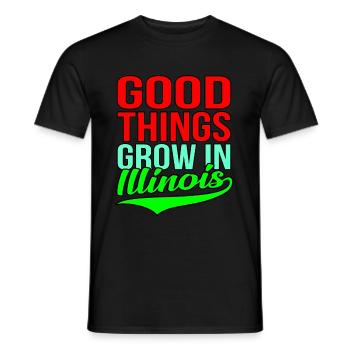 Wachsen Sie In Illinois geschenk - Männer T-Shirt - Schwarz - Vorne - AI Model Male 178 light (178cm)