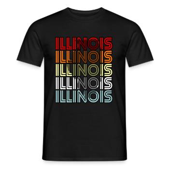 Illinois resident gift - Men's T-Shirt - black - Front - AI Model Male 178 light (178cm)