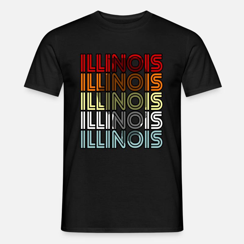 Illinois bewohner geschenk - Männer T-Shirt - Schwarz