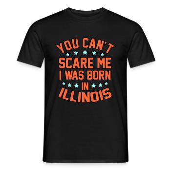 Geboren In Illinois Geschenk - Männer T-Shirt - Schwarz - Vorne - AI Model Male 178 light (178cm)