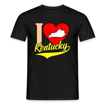 I Herz kentucky geschenk - Männer T-Shirt - Schwarz - Vorne - AI Model Male 178 light (178cm)