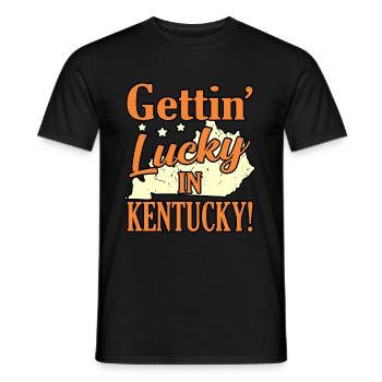 Glück In Kentucky geschenk - Männer T-Shirt - Schwarz - Vorne - AI Model Male 178 light (178cm)