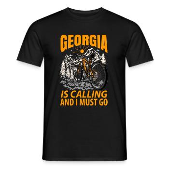 Visite à Georgia Gift - T-shirt homme - noir - Devant - AI Model Male 178 light (178cm)