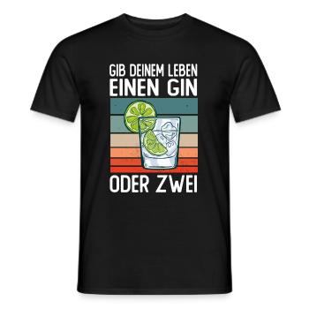 Gin - Männer T-Shirt - Schwarz - Vorne - AI Model Male 178 light (178cm)