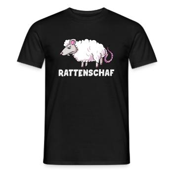 Lustiges Ratten Schaf Geschenk - Männer T-Shirt - Schwarz - Vorne - AI Model Male 178 light (178cm)