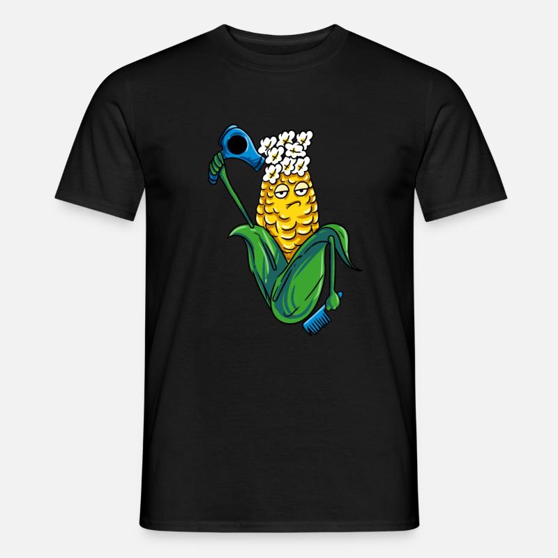 Lustiges Bauer Friseur Mais Geschenkidee - Männer T-Shirt - Schwarz