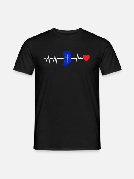 Indiana herzschlag geschenk - Männer T-Shirt - Schwarz