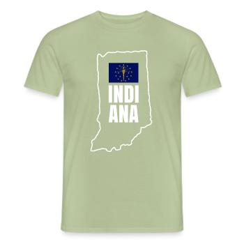 Indiana house gift - Men's T-Shirt - sage - Front - AI Model Male 178 light (178cm)