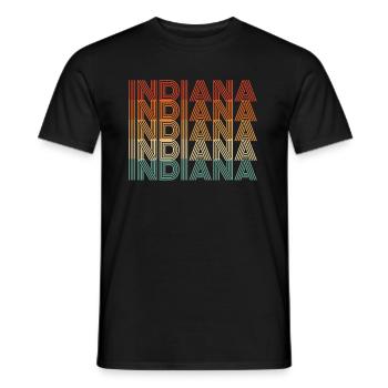 Indiana resident gift - Men's T-Shirt - black - Front - AI Model Male 178 light (178cm)