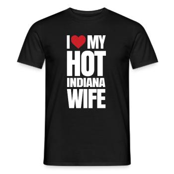 Cher cadeau de femme de l’Indiana - T-shirt homme - noir - Devant - AI Model Male 178 light (178cm)