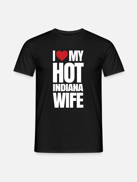 Liebe Indiana Frau Geschenk - Männer T-Shirt - Schwarz