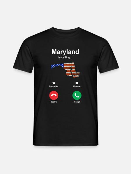 Besuch Maryland Geschenk - Männer T-Shirt - Schwarz