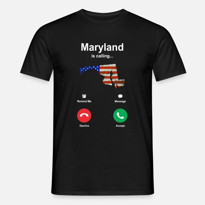 Besuch Maryland Geschenk - Männer T-Shirt - Schwarz