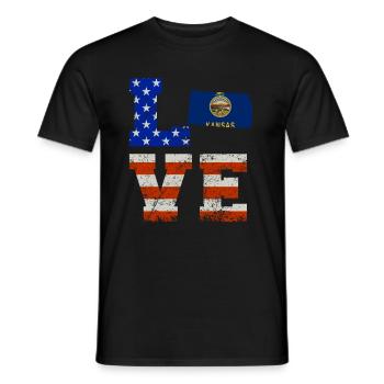 Liebe Kansas geschenk - Männer T-Shirt - Schwarz - Vorne - AI Model Male 178 light (178cm)