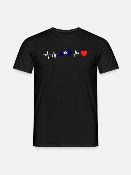 Kentucky heartbeat gift - Men's T-Shirt - black