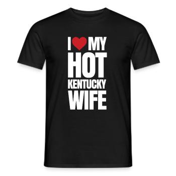 Liebes kentucky ehefrau geschenk - Männer T-Shirt - Schwarz - Vorne - AI Model Male 178 light (178cm)