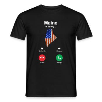 Besuch In Maine Gift - Männer T-Shirt - Schwarz - Vorne - AI Model Male 178 light (178cm)
