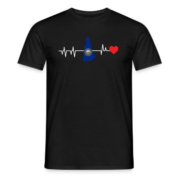 New Hampshire heartbeat gift - Men's T-Shirt - black - Front - AI Model Male 178 light (178cm)