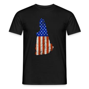 New Hampshire Home Usa drapeau cadeau - T-shirt homme - noir - Devant - AI Model Male 178 light (178cm)