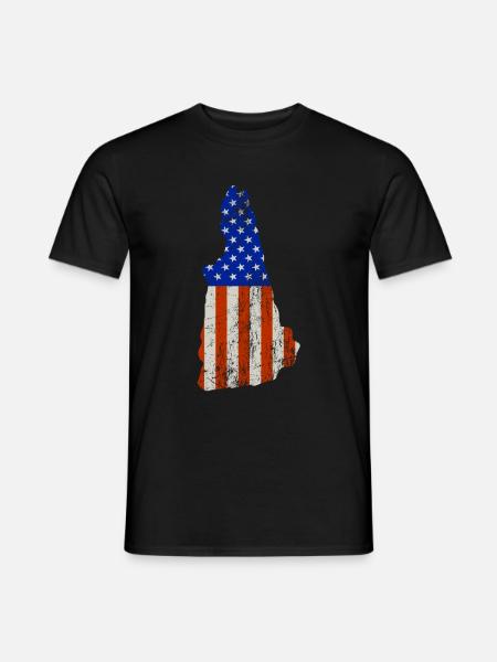 New Hampshire Home Usa flag gift - Men's T-Shirt - black