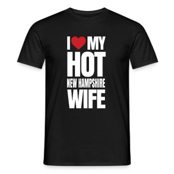 New Hampshire Wife Gift - Men's T-Shirt - black - Front - AI Model Male 178 light (178cm)