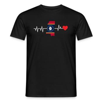 Mississippi heartbeat gift - Men's T-Shirt - black - Front - AI Model Male 178 light (178cm)