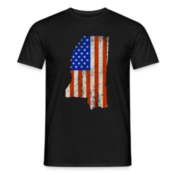 Mississippi Home Usa flag gift - Men's T-Shirt - black - Front - AI Model Male 178 light (178cm)