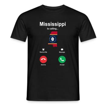 Visit to Mississippi Gift - Men's T-Shirt - black - Front - AI Model Male 178 light (178cm)