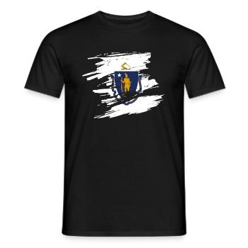 Massachusetts Home Pride Geschenk - Männer T-Shirt - Schwarz - Vorne - AI Model Male 178 light (178cm)