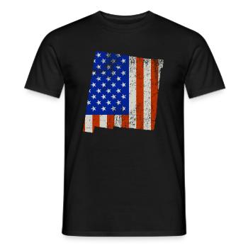 Nouveau-Mexique Home Usa drapeau cadeau - T-shirt homme - noir - Devant - AI Model Male 178 light (178cm)