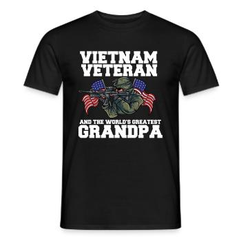 Vietnam Veteran USA Geschenk - Männer T-Shirt - Schwarz - Vorne - AI Model Male 178 light (178cm)
