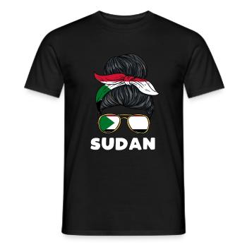 Sudan Girl - Männer T-Shirt - Schwarz - Vorne - AI Model Male 178 light (178cm)