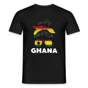 Ghanaisches Mädchen - Männer T-Shirt - Schwarz - Vorne - AI Model Male 178 light (178cm)