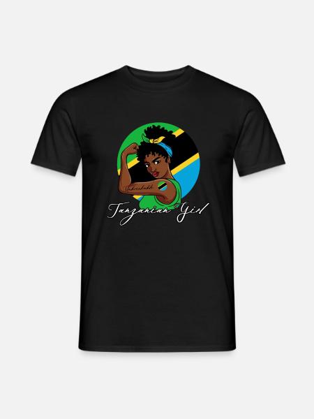 Unzerbrechliches tansanisches Mädchen - Männer T-Shirt - Schwarz