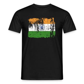 India Pride Gift - Men's T-Shirt - black - Front - AI Model Male 178 light (178cm)