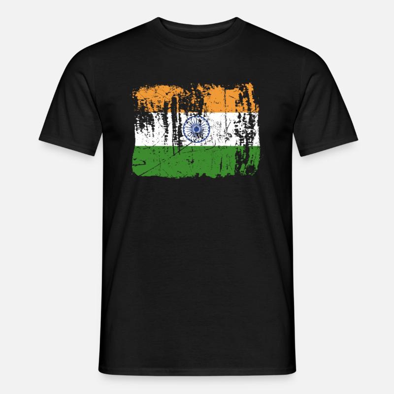 Indien Pride Geschenk - Männer T-Shirt - Schwarz