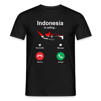 Reisen Indonesien Geschenk - Männer T-Shirt - Schwarz - Vorne - AI Model Male 178 light (178cm)