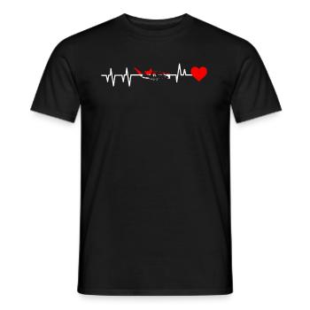 Indonésie Heartbeat Cadeau - T-shirt homme - noir - Devant - AI Model Male 178 light (178cm)