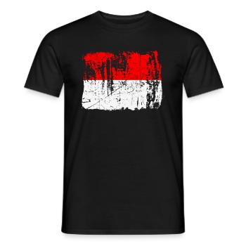 Indonésie-fier-cadeau - T-shirt homme - noir - Devant - AI Model Male 178 light (178cm)