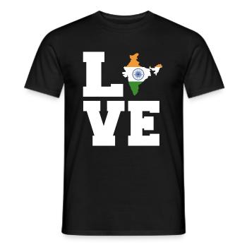 Cadeau Love India - T-shirt homme - noir - Devant - AI Model Male 178 light (178cm)