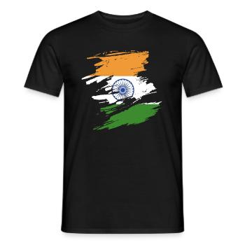 Support India gift - Men's T-Shirt - black - Front - AI Model Male 178 light (178cm)