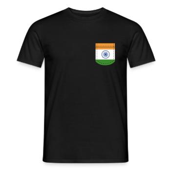 India Pocket Gift - Men's T-Shirt - black - Front - AI Model Male 178 light (178cm)
