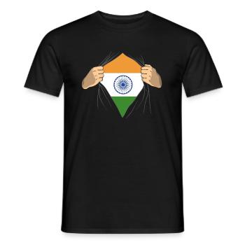 Fier cadeau de résident indien - T-shirt homme - noir - Devant - AI Model Male 178 light (178cm)