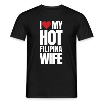 Cadeau femme philippine - T-shirt homme - noir - Devant - AI Model Male 178 light (178cm)