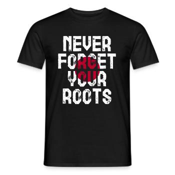 Roots Japon Cadeau - T-shirt homme - noir - Devant - AI Model Male 178 light (178cm)