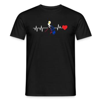 Philippines heartbeat gift - Men's T-Shirt - black - Front - AI Model Male 178 light (178cm)