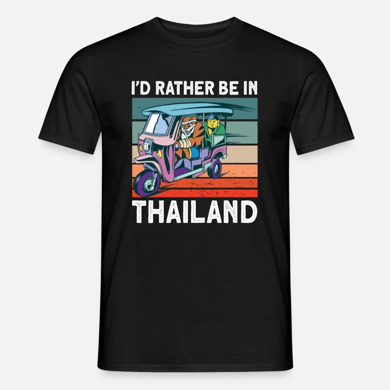 Dreirad Thailand Geschenk - Männer T-Shirt - Schwarz